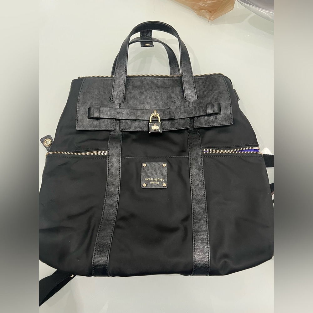 Henri Bendel Jetsetter backpack in black!